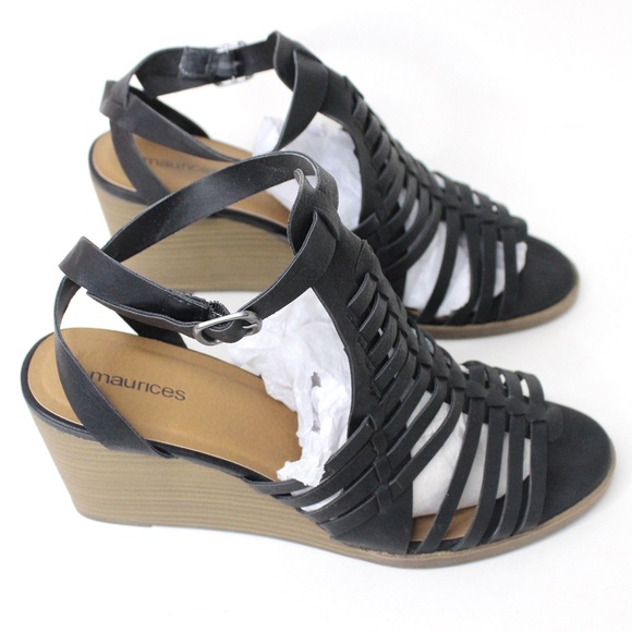 Maurices Jaycee Braid Wedges 11M NWT NIB Gladiator - Picture 4 of 7